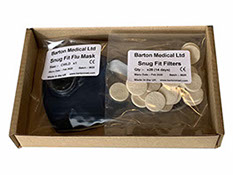 Barton Medical Respirator mask contents inclding maks and filters