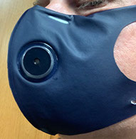 Barton Medical  Repsirator mask worn by man